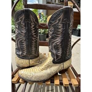 Justin Snakeskin Cowboy Boots 13A
